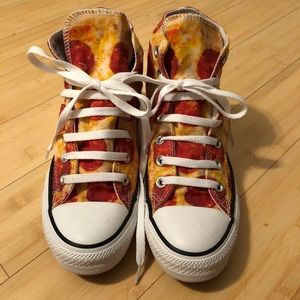 Custom Pizza Converse Sneakers